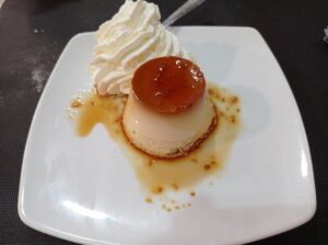 Flan con nata