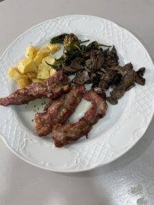 Lagarto de cerdo a la brasa